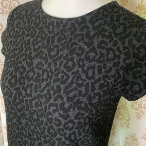 LOFT Leopard print short sleeve dress XSP
